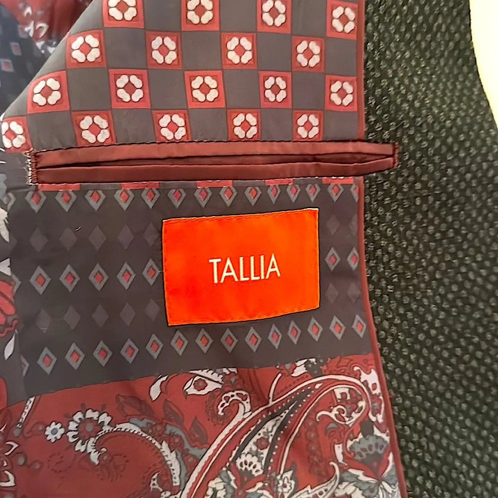 NWT!!! Men's Tallia Charcoal Wool Blazer!! 44L - Picture 7 of 10